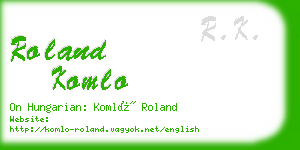 roland komlo business card